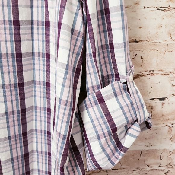 Gap Boyfriend Fit Checkered Button Front Shirt - Picture 4 of 7